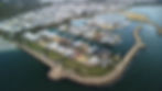 Aerial view of luxury waterfront homes