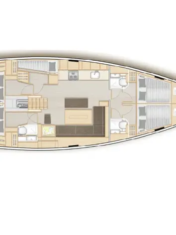 Hanse 508 sailboat layout