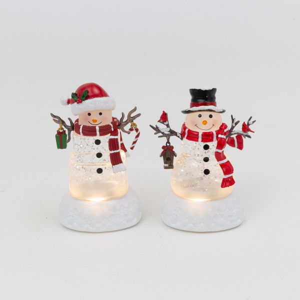 Thumbnail: 5.5" Snowman Spinning Water Globe - 2 Assorted
