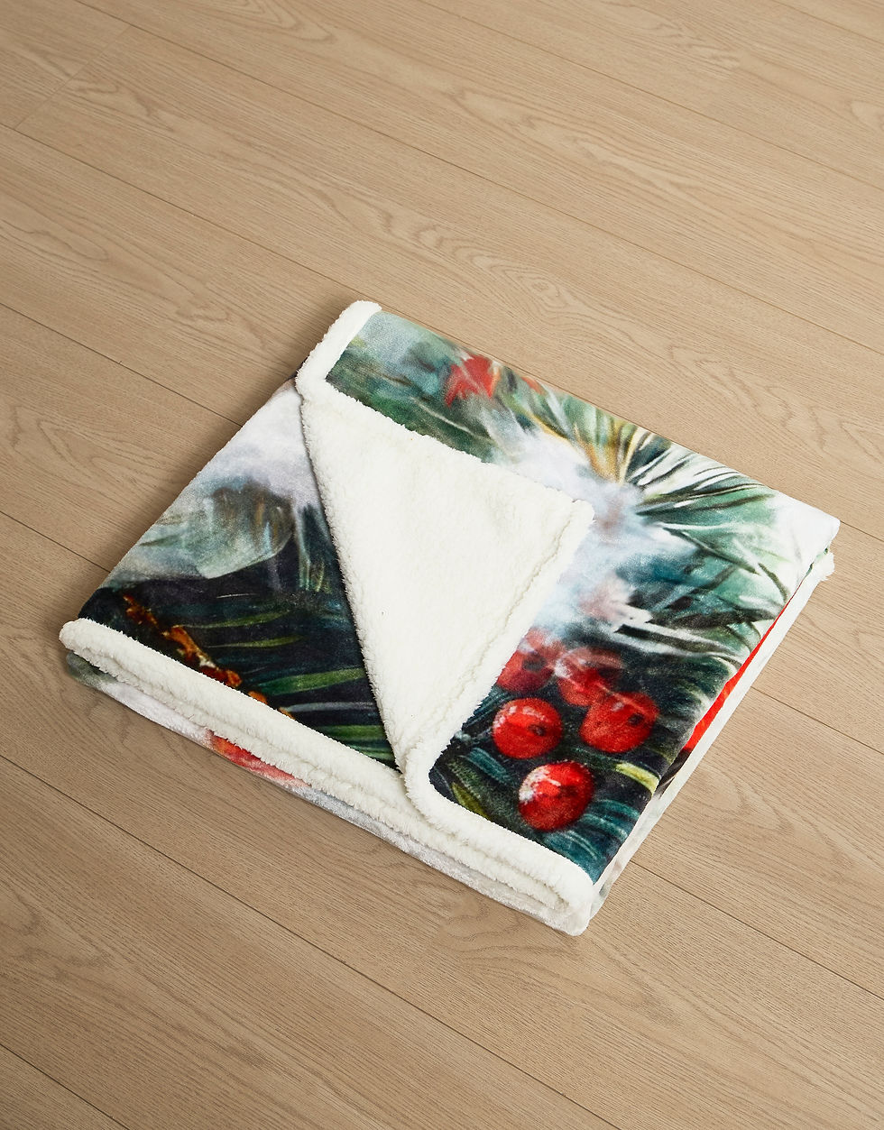 Thumbnail: Snowy Cardinal 50" x 60" Throw Blanket