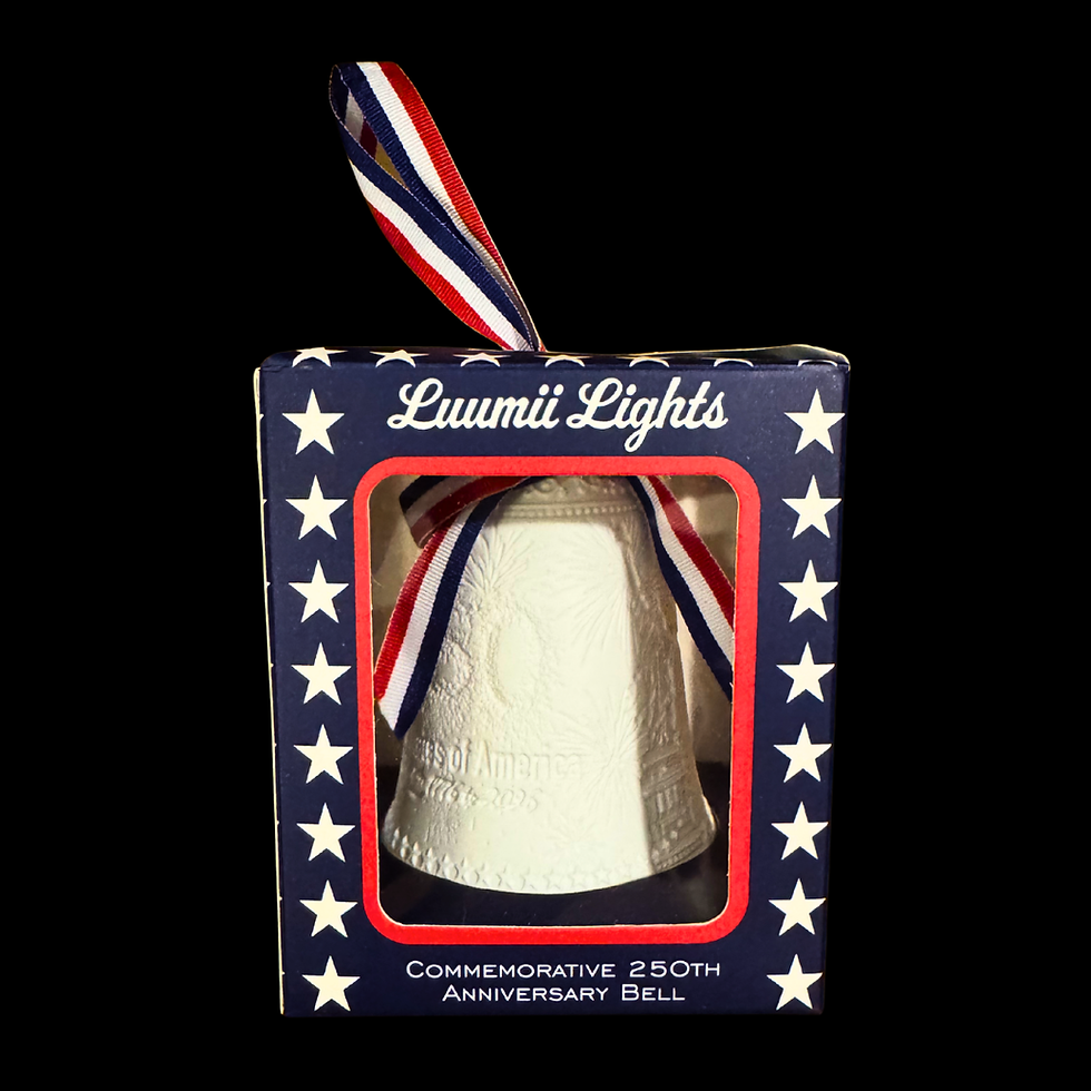 Thumbnail: America Commemorative 250th Anniversary Bell Ornament - Luumii Lights