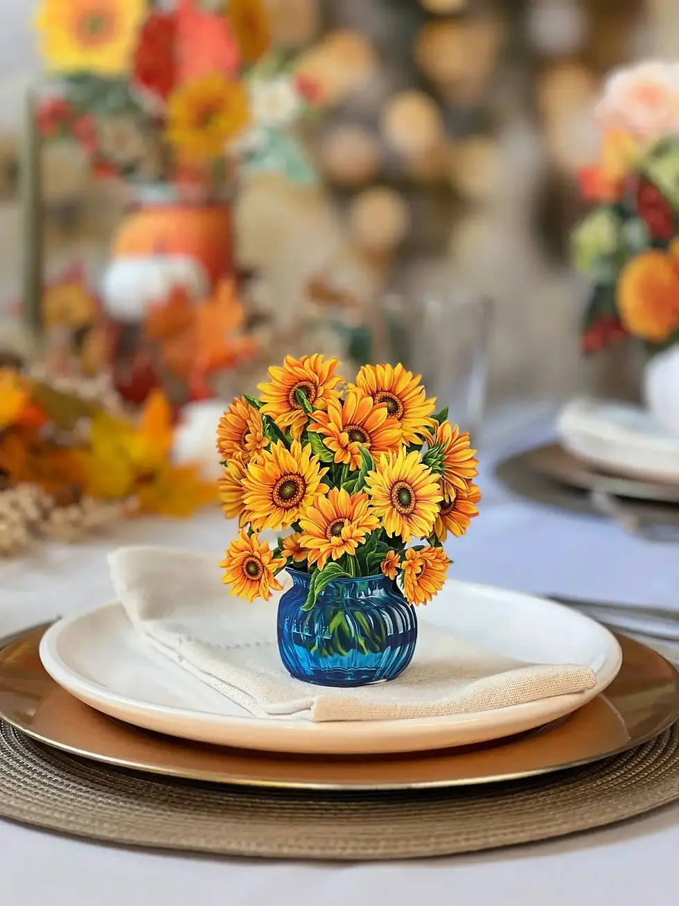 Thumbnail: Sunflowers Mini FreshCut Paper Bouquet Pop-up Card