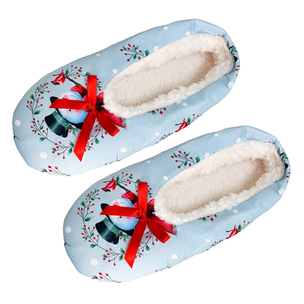Flurry Frost Snowman Slippers