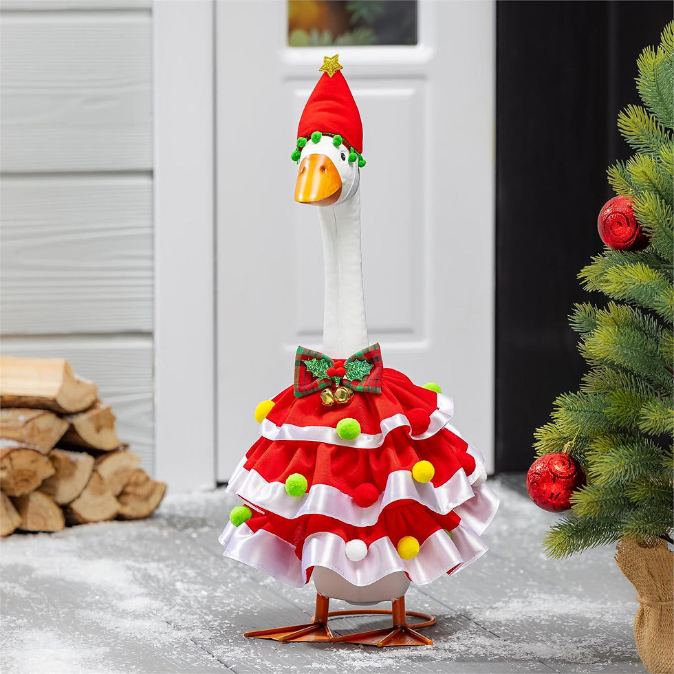 Thumbnail: Christmas Dress Porch Goose Outfit