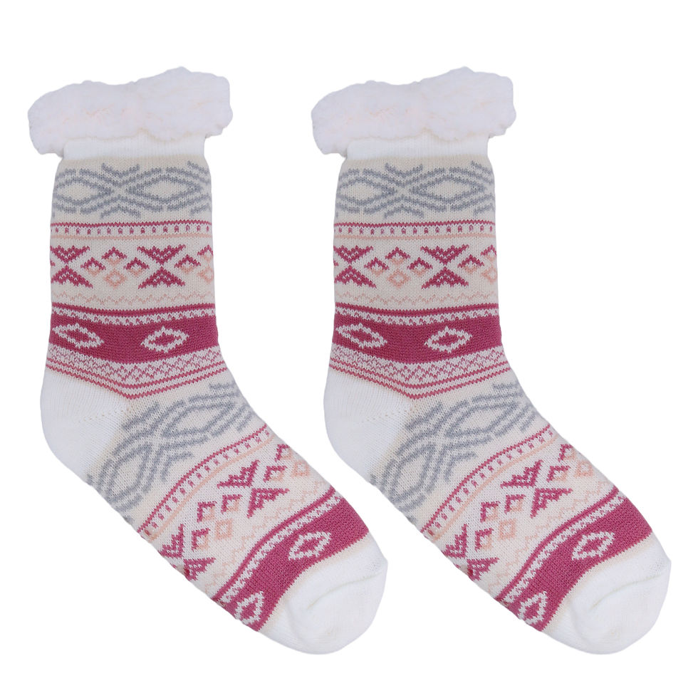 Thumbnail: Pastel Nordic Dreamscape Thermal Slipper Socks