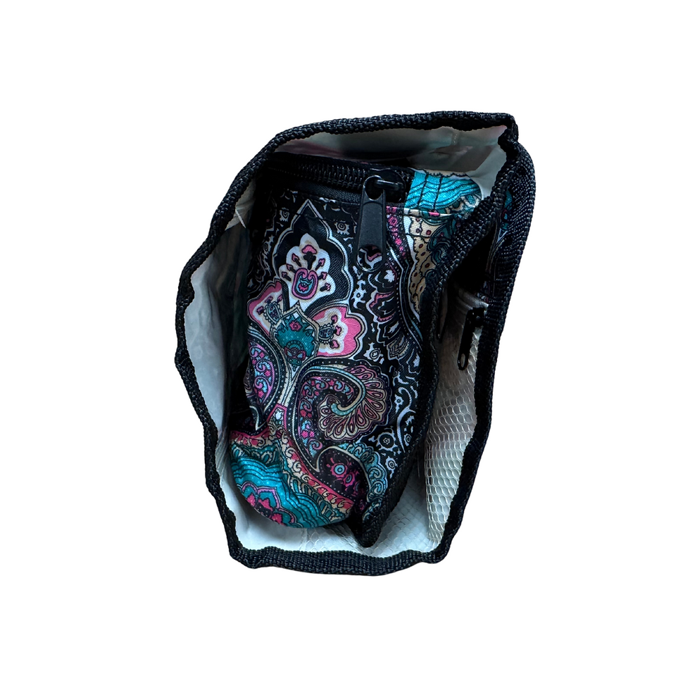 Thumbnail: Retro Blue Paisley Hanging Cosmetic Bag