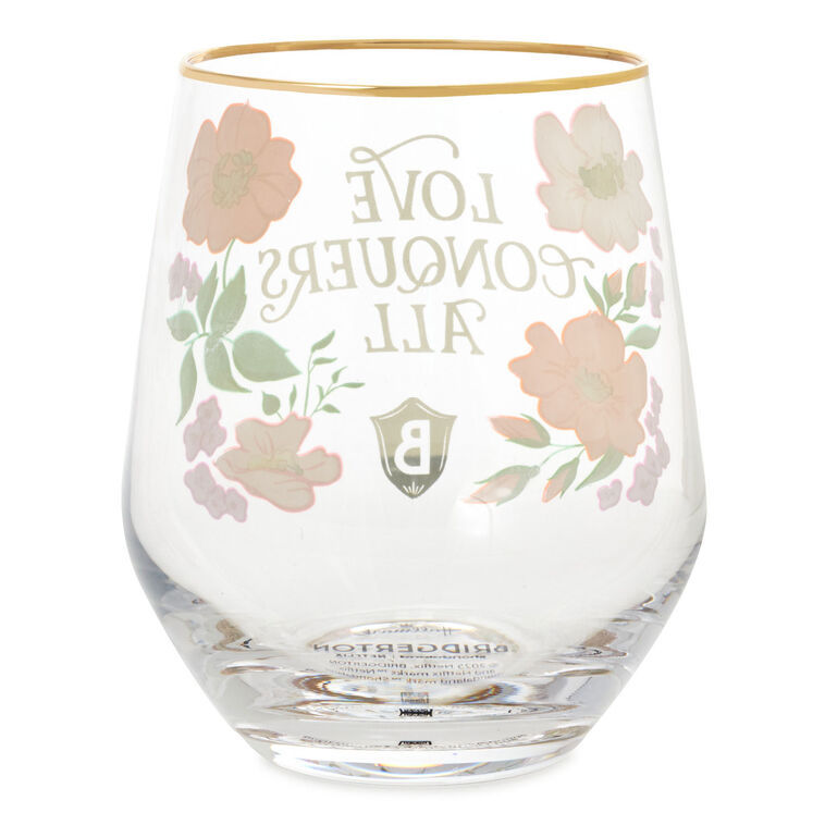 Thumbnail: Bridgerton Love Conquers All Stemless Wine Glass