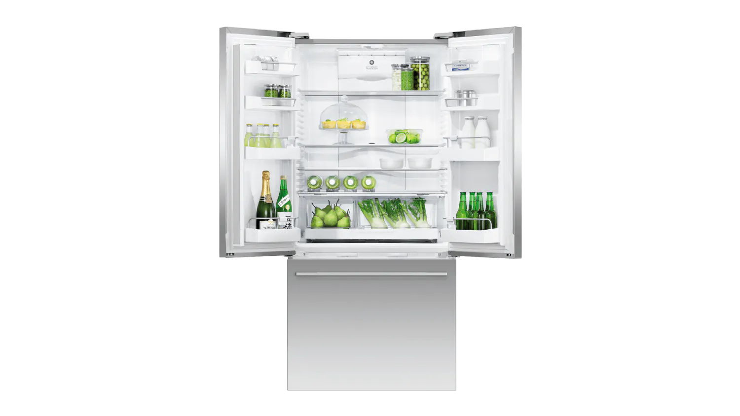 Fisher & Paykel 487L Ice & Water French Door Fridge Freezer Stainless