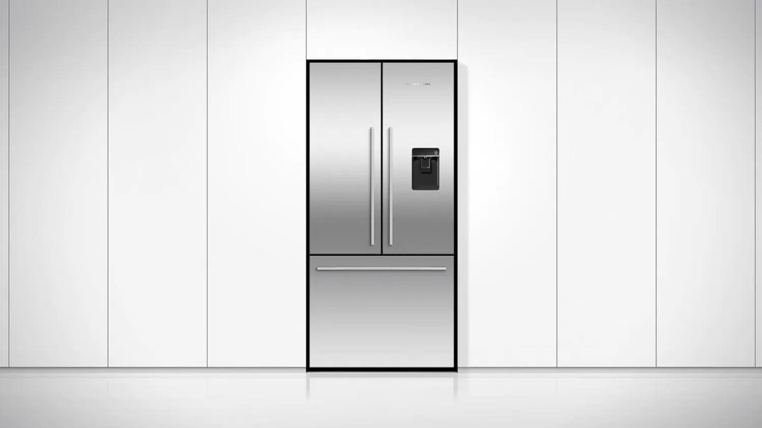 Fisher & Paykel 487L Ice & Water French Door Fridge Freezer Stainless Davies Appliances