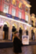Miniature : Affiche de la place du théâtre de Cherbourg - version Noël, Normandie