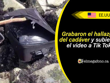 Jóvenes hallaron restos de un cadáver al interior de una maleta e hicieron un video para Tik Tok