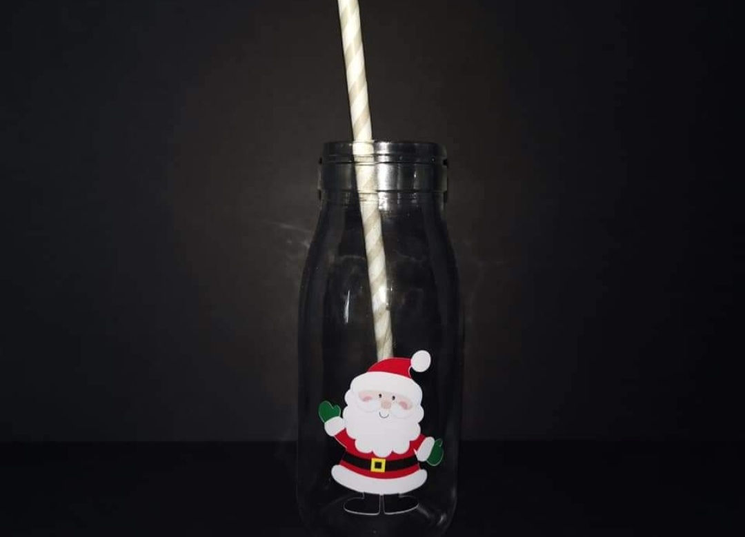 Christmas Milk Bottle