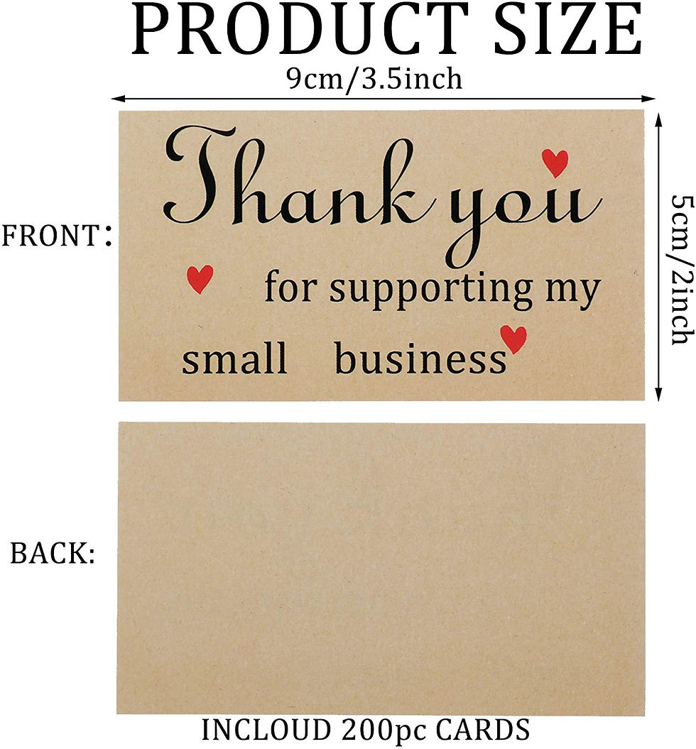 Thumbnail: Thank You for Supporting My Small Business Cards