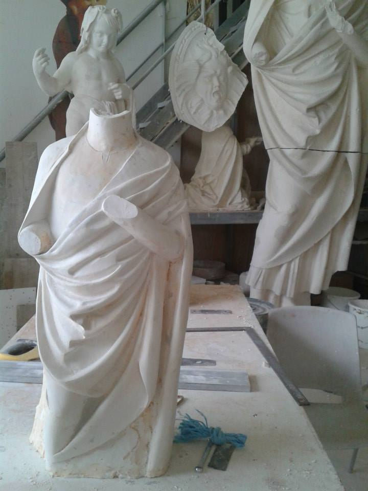 drapé - copie - tirage plâtre