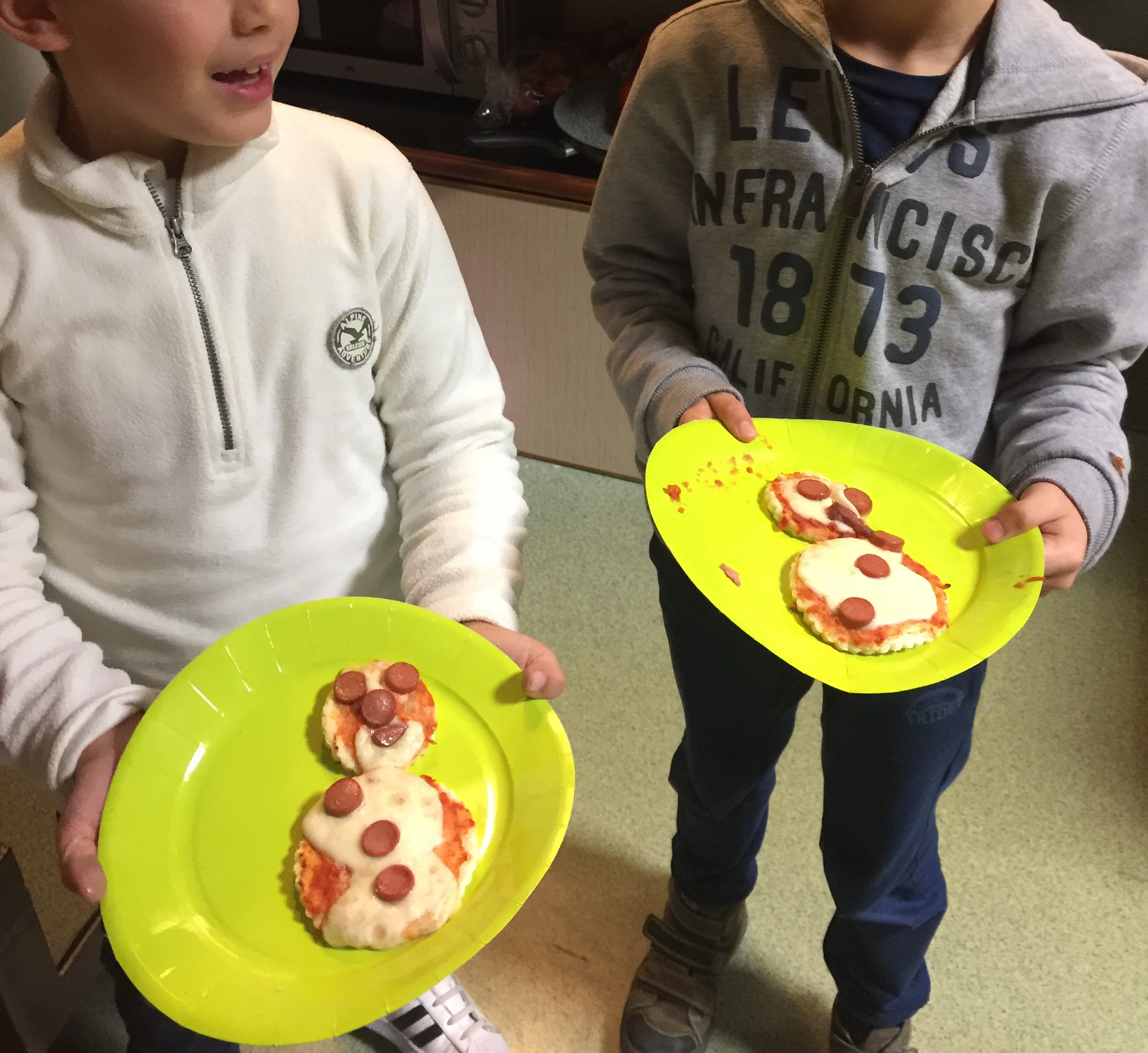 Snowman Pizzas!