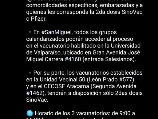INFORMACIÓN VACUNATORIO COVID-19