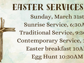 Join us for Easter Services