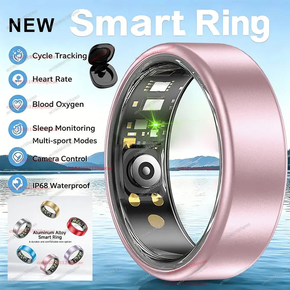 Miniatura: R10 Smart Ring With Charging Case Multi-Color Ring Men Women Health Sleep Heart