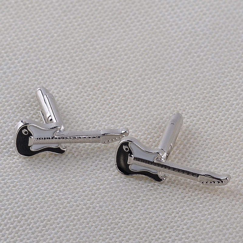 Miniatura: Mancuernillas gemelos guitarra silver filled