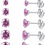 Thumbnail: Juego de 6 pares de aretes stud circonita