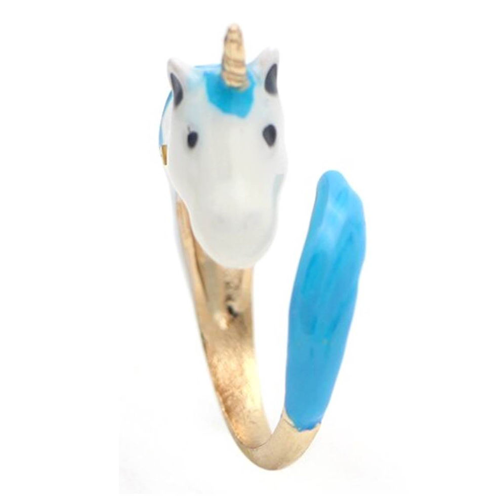 Miniatura: Anillo cabeza y cola de unicornio