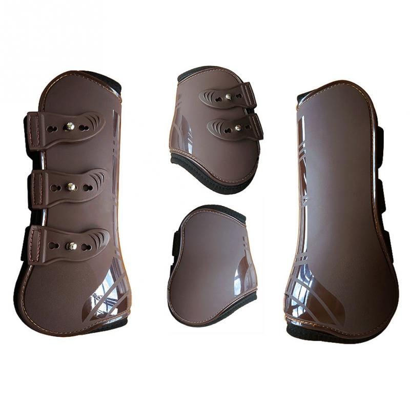 Miniatura: Set de protectores delanteros y traseros cierre de broche Pro-Jump chocolate
