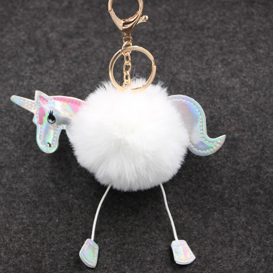 Miniatura: Llavero fluffy unicornio