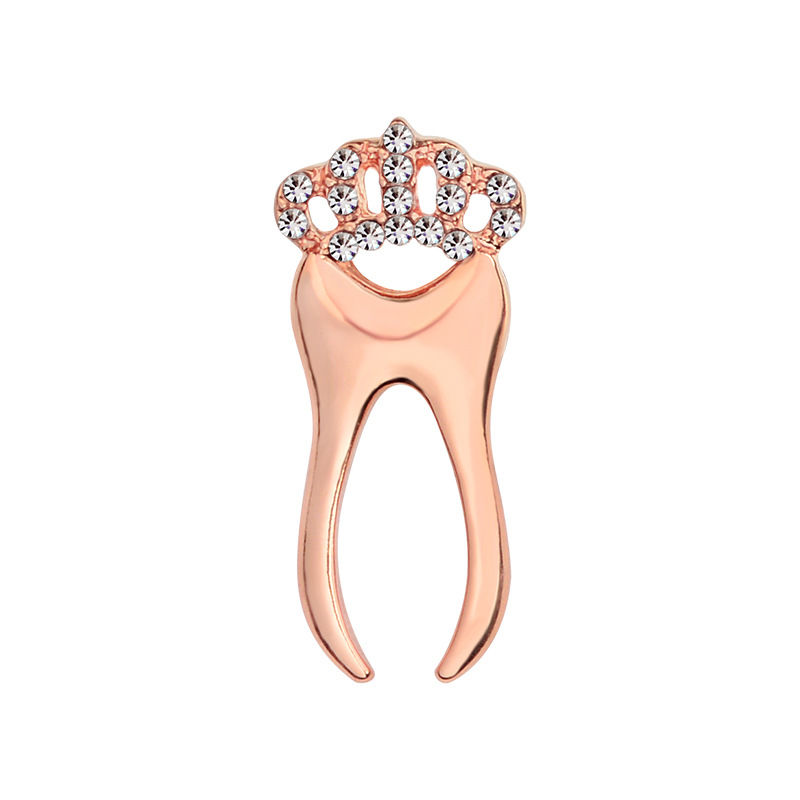 Thumbnail: Broche pin dentista corona con cristales