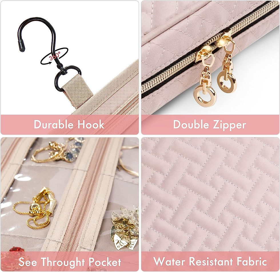 Miniatura: Funda organizadora de joyas de viaje pink