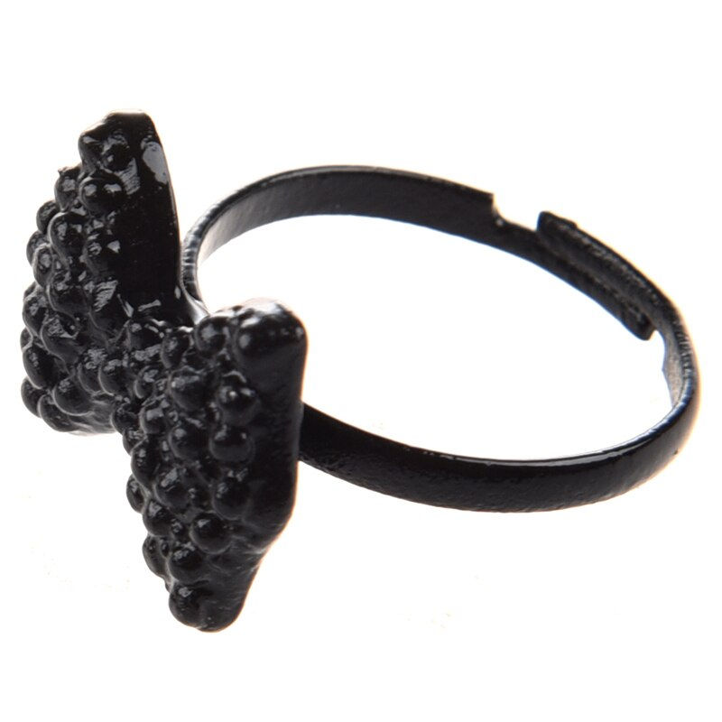 Miniatura: Anillo ajustable en forma de moño negro