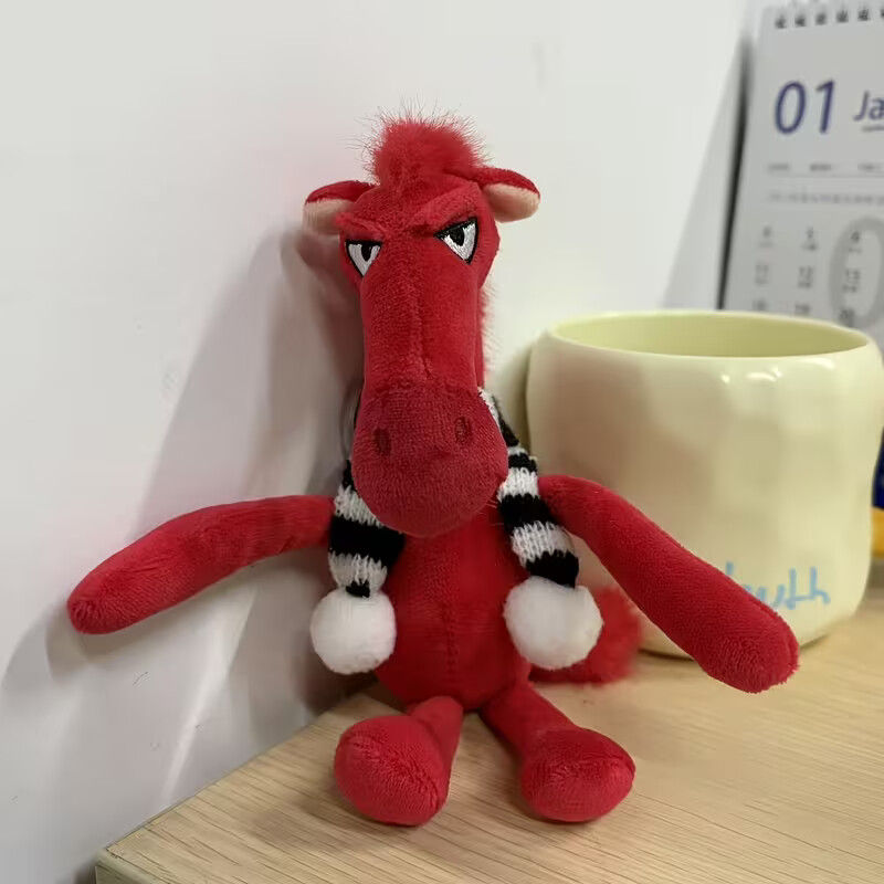 Miniatura: Colgante decorativo con  llavero de caballo de peluche red