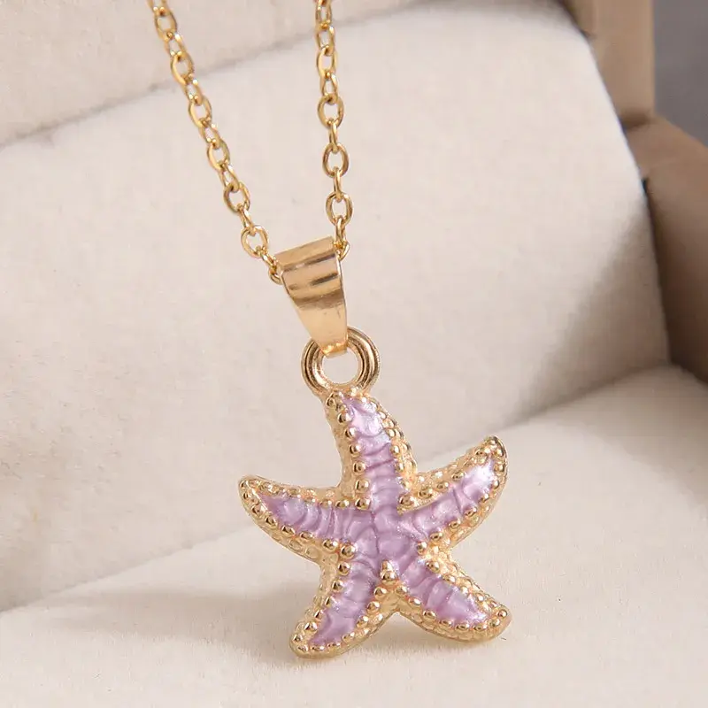 Miniatura: Collar con colgante estrella de mar