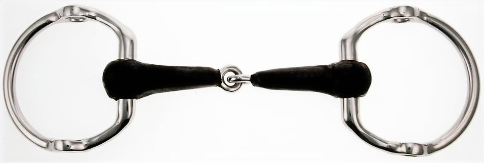 Freno elevador de argollas con bocado quebrado de hule Pro-Jump