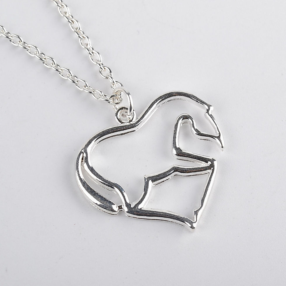 Miniatura: Collar + colgante caballo corazón