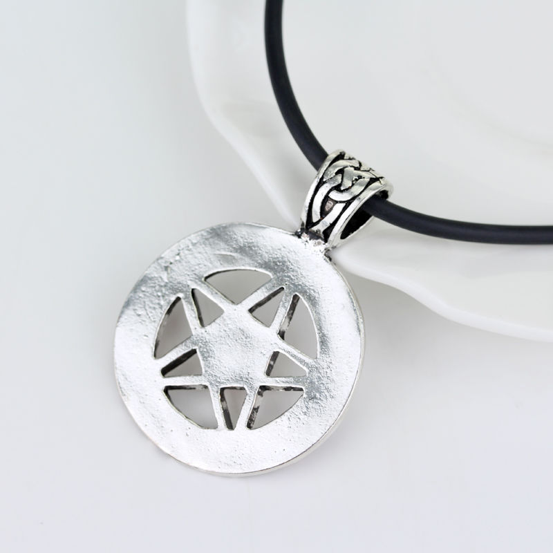 Miniatura: Collar pentagrama totém cristales