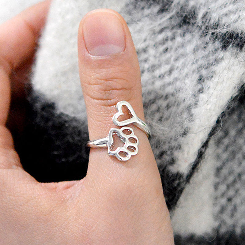 Miniatura: Anillo patita de perro