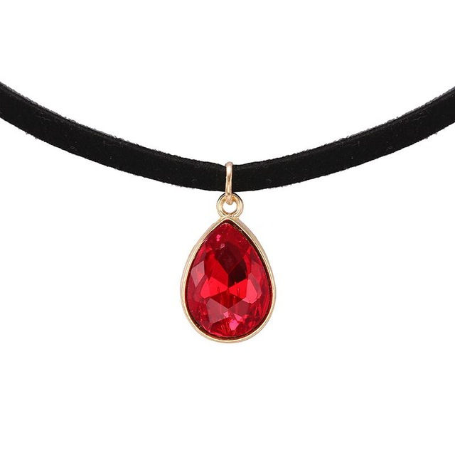 Miniatura: Gargantilla choker Crystal Tear white