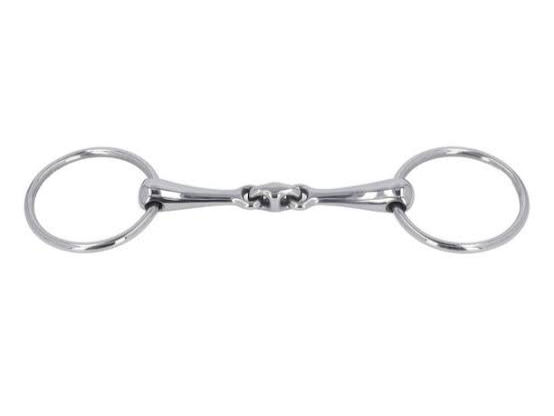 Freno de argollas con bocado doble articulado Pro-Jump