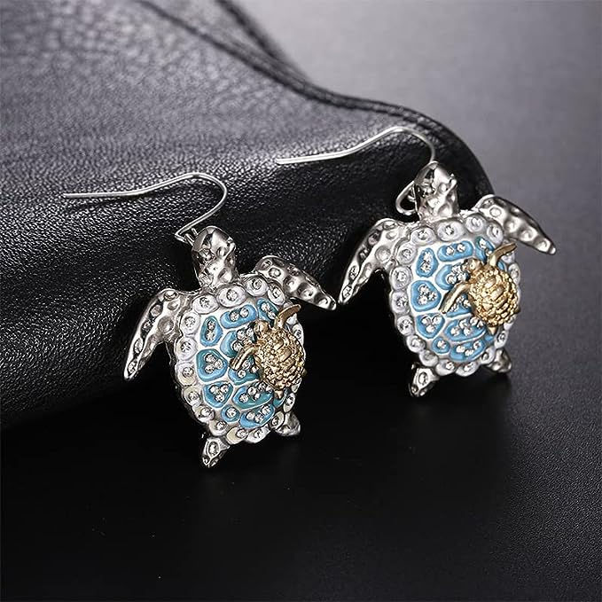 Thumbnail: Aretes tortuga plata cristales Mom loves you Forever