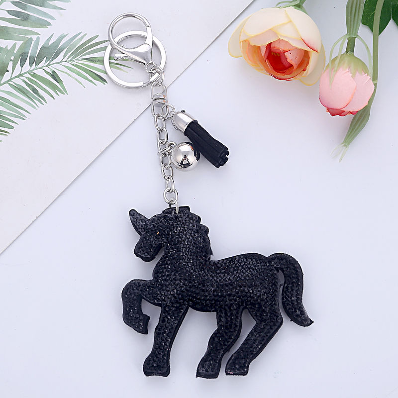 Miniatura: Llavero de moda mujer unicornio brillante iridiscente