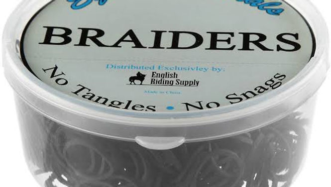 Ligas de goma para trenzar crin y cola Braiders brown
