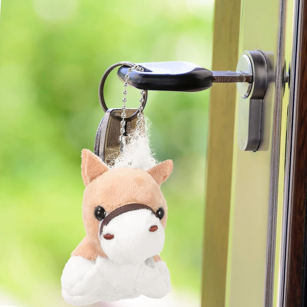 Miniatura: Llavero colgante caballo de peluche