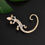 Miniatura: Arete solitario ear cuff iguana con cristales