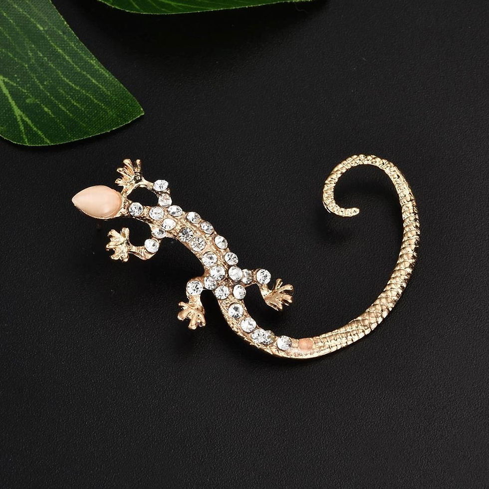Thumbnail: Arete solitario ear cuff iguana con cristales
