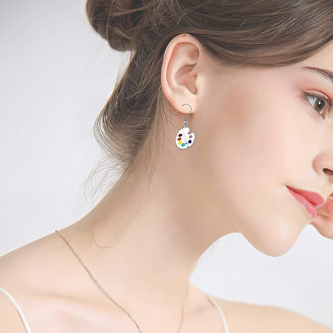 Thumbnail: Aretes pincel y acuarela colores