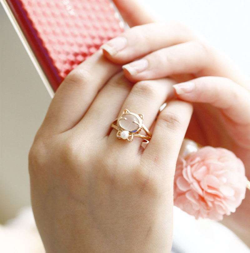 Miniatura: Anillo cabeza de gato