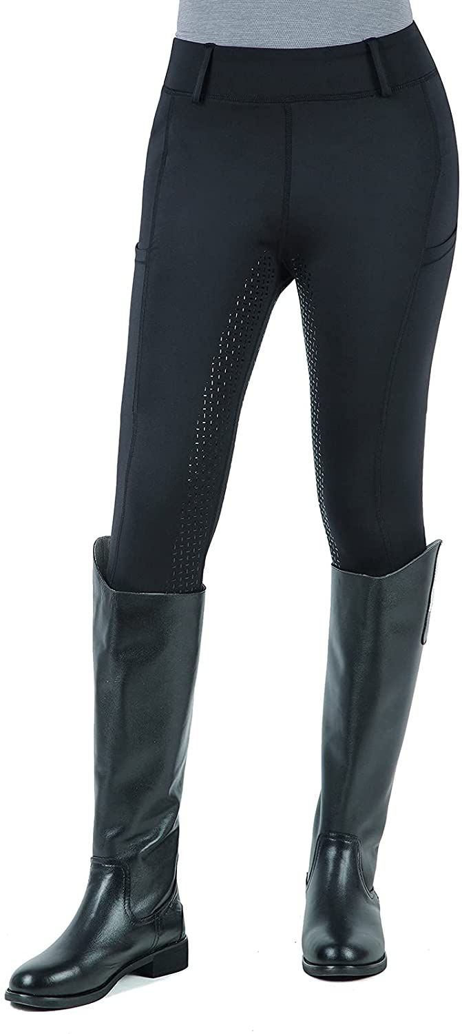 Miniatura: Leggings de equitación junior Beroy Silicone Full Seat Pockets black