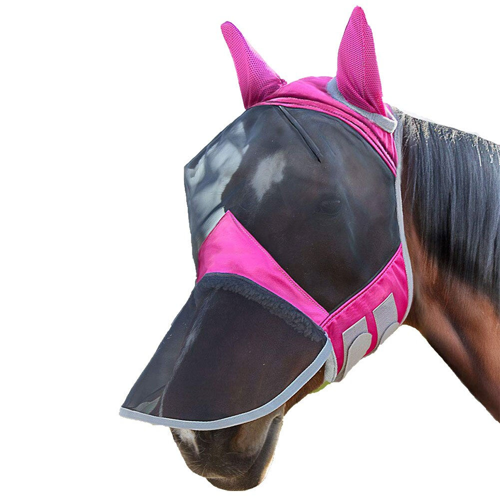 Máscara antimoscas completa con borrega Pro-Jump pink