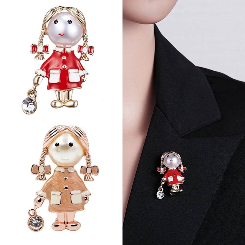 Broche muñeca y cristal