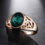 Miniatura: Anillo piedra aqua green laminado de oro rosa